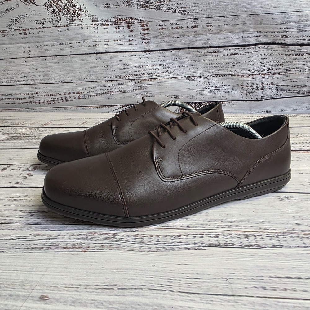Birchbury Brenston Barefoot Dress Shoes Vintage Brown Mens 12 Minimalist Slip-On